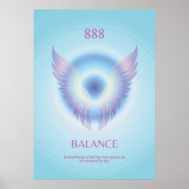 Angel Number Aura 888 Intuition Poster (Front)