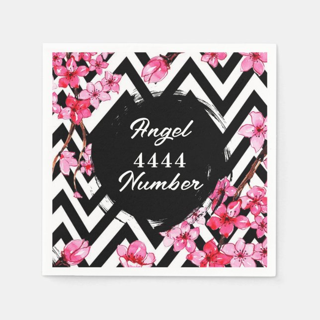 Angel Numberr "4444"  Napkin (Front)