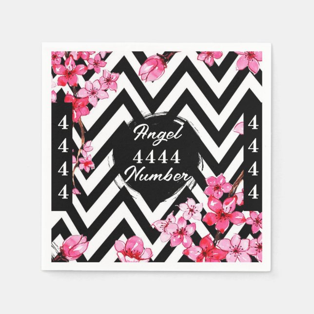 Angel Numberr "4444"  Napkin (Front)