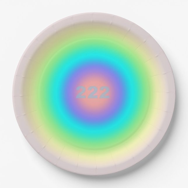 Angel Numbers 222 - Balance & Harmony   Paper Plate (Front)
