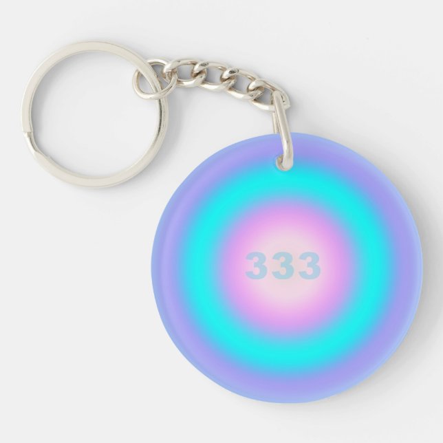 Angel Numbers 333 - Creativity & Action   Key Ring (Front)