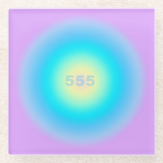 Angel Numbers 555 - New Beginnings  Glass Coaster (Front)