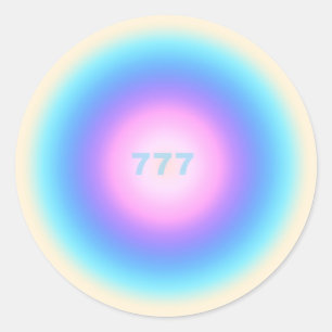 Angel Numbers 777 - Good Fortune Classic Round Sticker