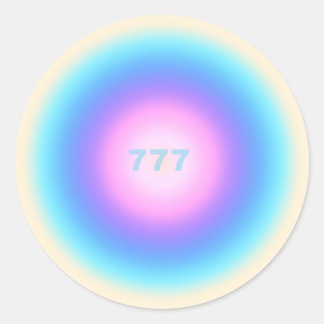 Angel Numbers 777 - Good Fortune Classic Round Sticker (Front)