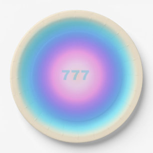 Angel Numbers 777 - Good Fortune  Paper Plate