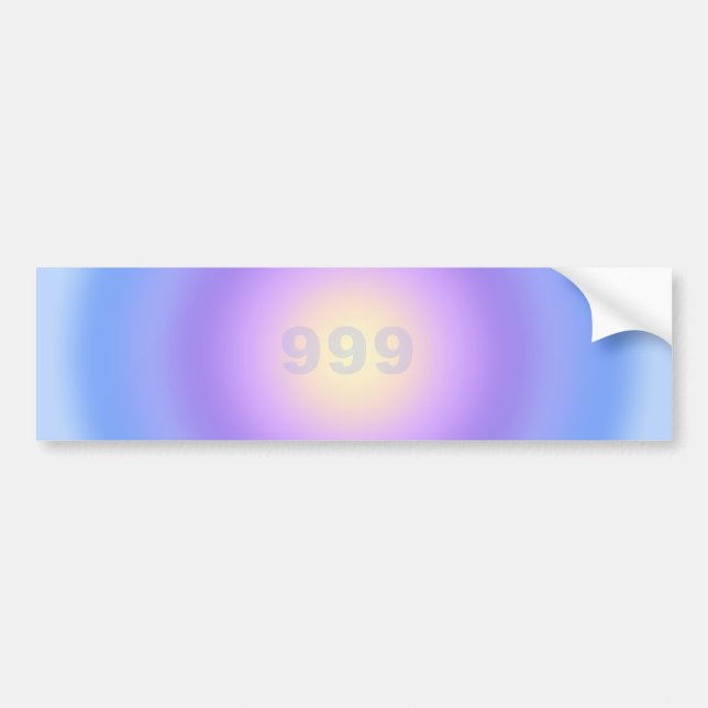 Angel Numbers 999 - Step Outside Your Comfort Zone Bumper Sticker (Front)