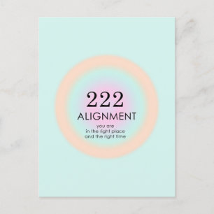 Angel Numbers Numerology 222 Alignment Motivation Postcard