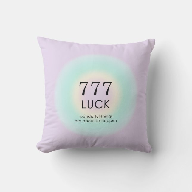 Angel Numbers Numerology 777 Luck   Cushion (Front)