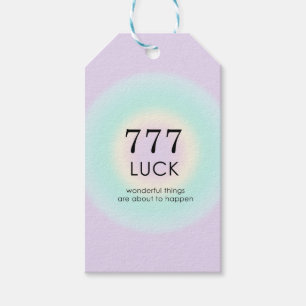 Angel Numbers Numerology 777 Luck Gift Tags
