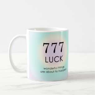 Angel Numbers Numerology 777 Luck Motivational  Coffee Mug