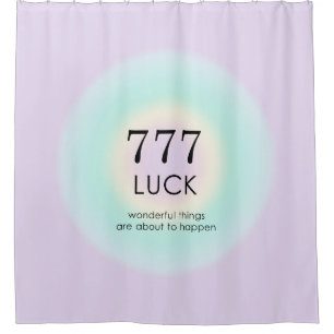 Angel Numbers Numerology 777 Luck    Shower Curtain