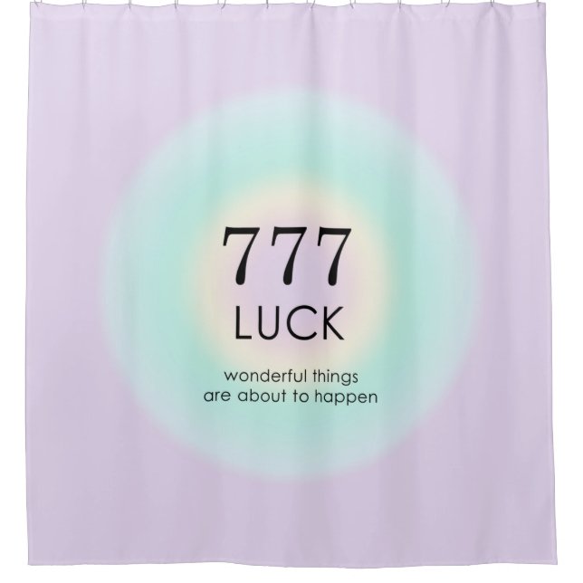 Angel Numbers Numerology 777 Luck    Shower Curtain (Front)