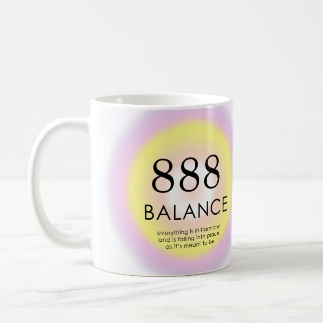 Angel Numbers Numerology Meaning 888 Balance   Coffee Mug (Left)