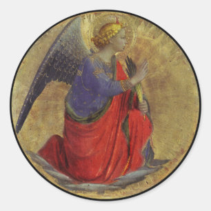Angel of Annunciation by Fra Angelico Classic Round Sticker