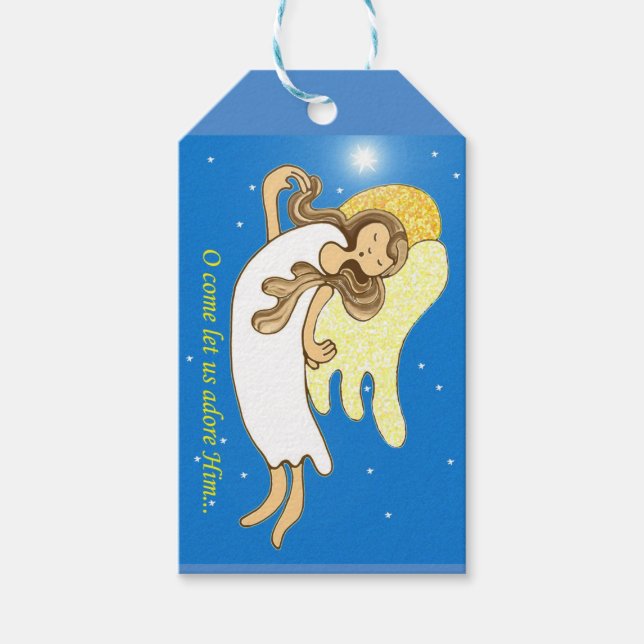 Angel of Christmas Gift Tags (Front)