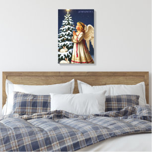 Angel of Christmas Night – Classical Holiday Canvas Print