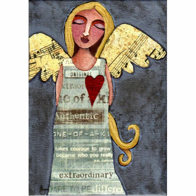 Angel of Courage - Christmas ornament Standing Photo Sculpture (Front)
