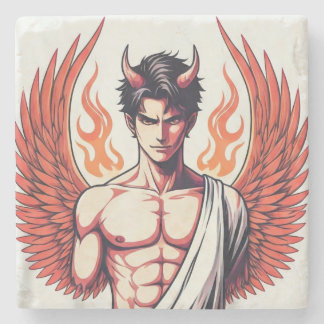 Angel of Darkness  Stone Coaster