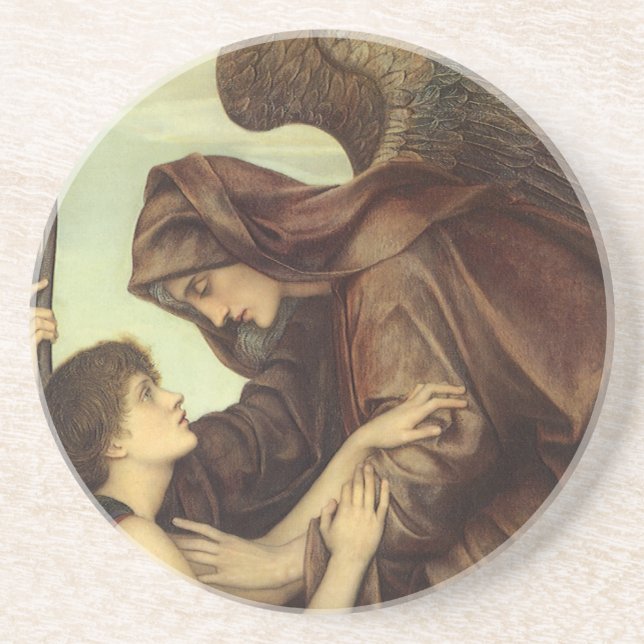 Angel of Death by Evelyn De Morgan Coaster (Front)