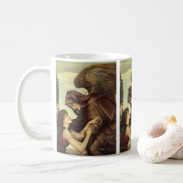 Angel of Death by Evelyn De Morgan Coffee Mug (With Donut)