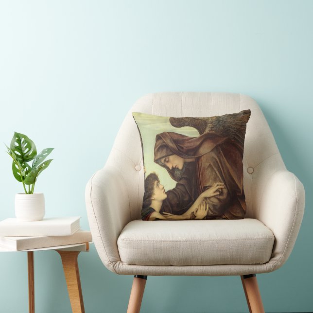 Angel of Death by Evelyn De Morgan Cushion (Chair)