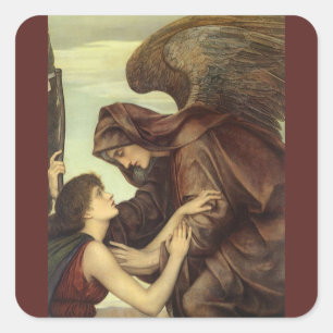 Angel of Death by Evelyn De Morgan Square Sticker