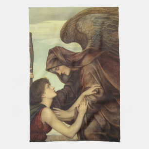 Angel of Death by Evelyn De Morgan Tea Towel