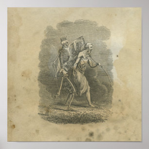 Angel of Death with Skeleton Poster