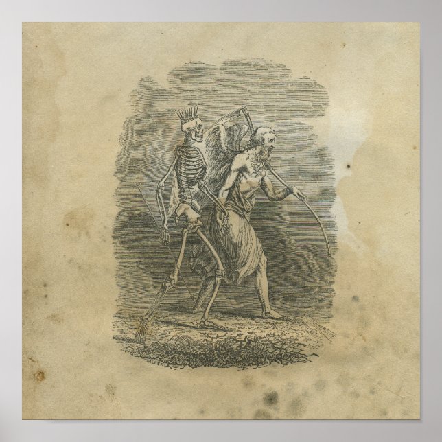 Angel of Death with Skeleton Poster (Front)