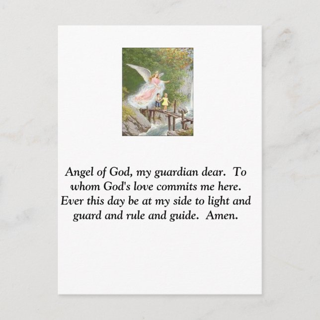 Angel of God my guardian dear! Postcard (Front)