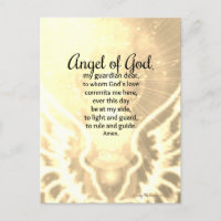 Angel of God Prayer Beautiful Blessings Watercolor