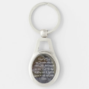 Angel of God Prayer Key Ring