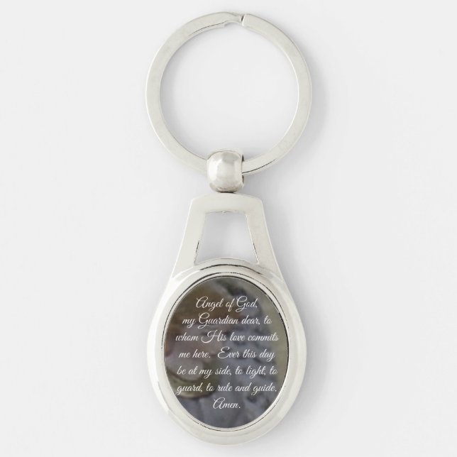 Angel of God Prayer Key Ring (Front)