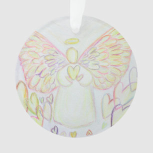 Angel of Hearts Art Gift Holiday Ornament