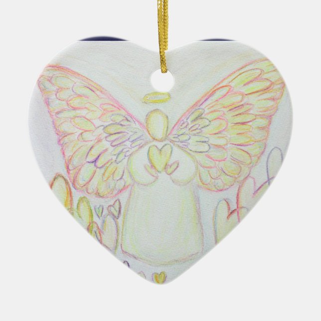 Angel of Hearts Art Pendant Ornament (Front)