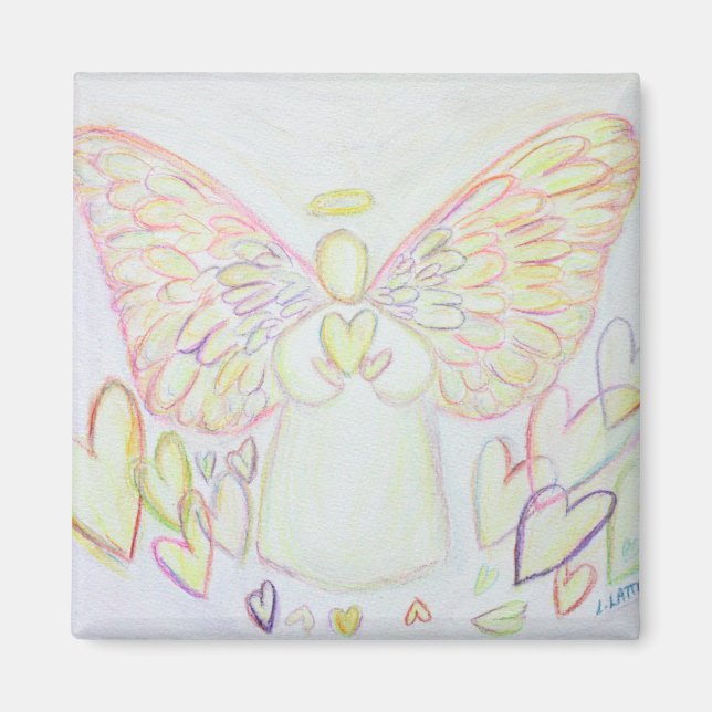 Angel of Hearts Custom Art Refrigerator Magnet (Front)