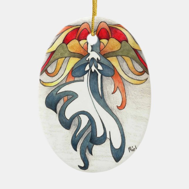 Angel of Hope Ceramic Tree Decoration (Front)