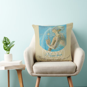 Angel of light divine love and protection fineart cushion