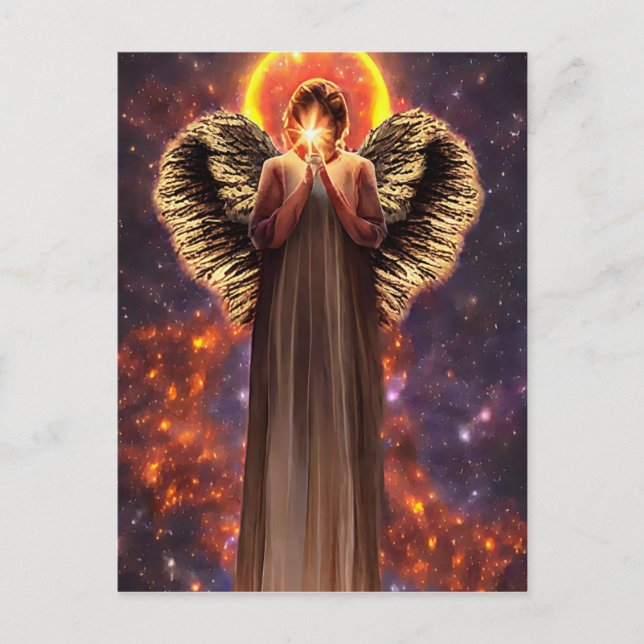 Angel Of Love And light Original Art Postcard (Front)