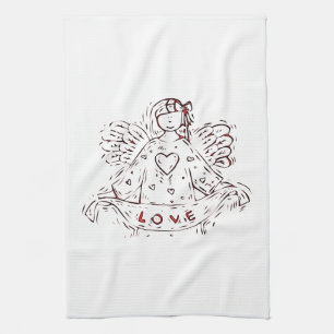 Angel of Love Tea Towel