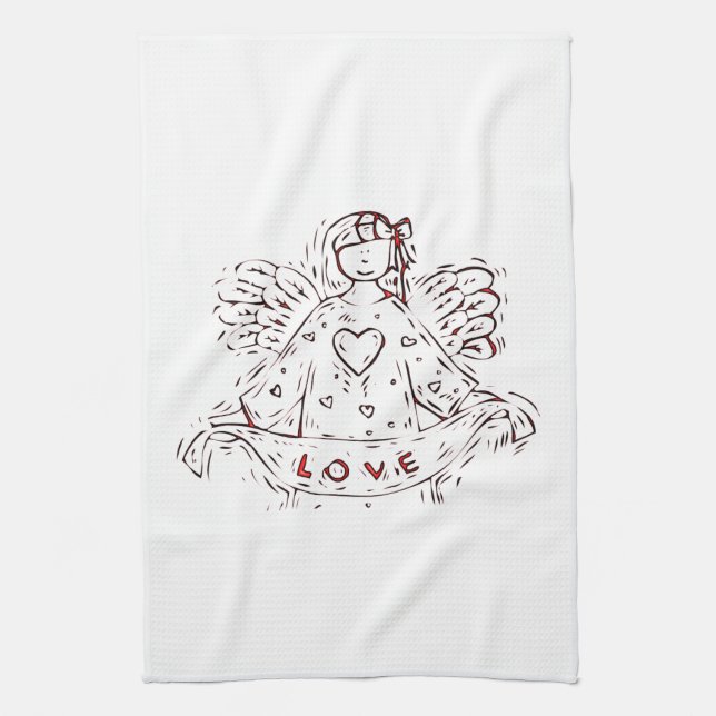 Angel of Love Tea Towel (Vertical)