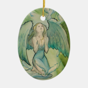 Angel of Peace Ceramic Tree Decoration