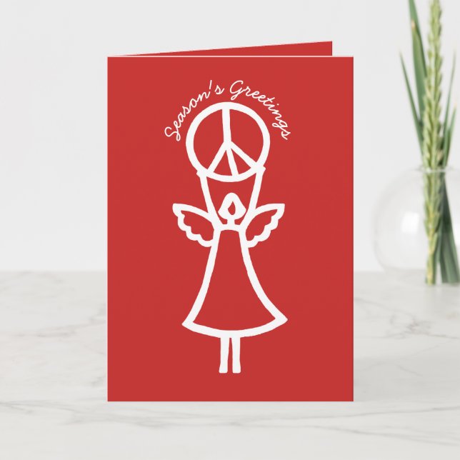 Angel of Peace Christmas Holiday Card (Front)