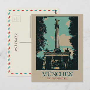 Angel of Peace monument, Munich, Germany Postcard