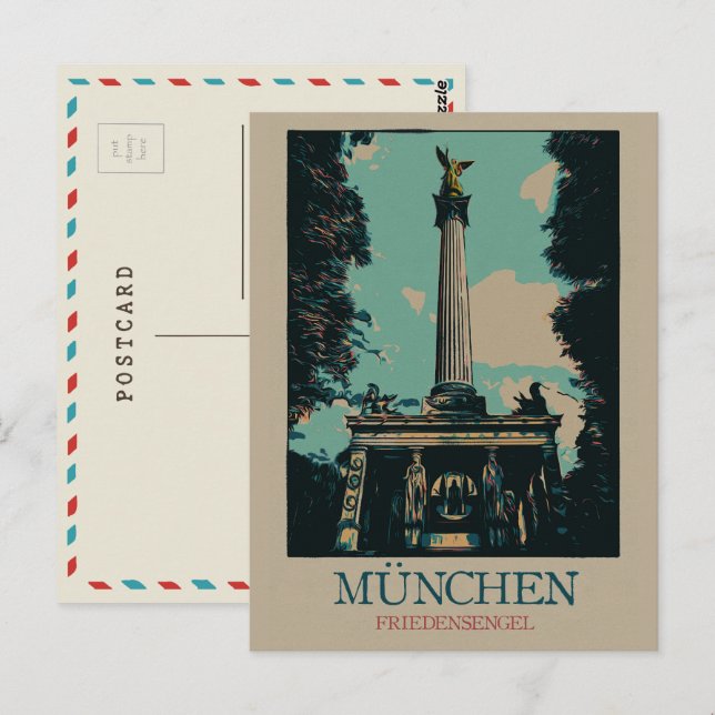 Angel of Peace monument, Munich, Germany Postcard (Front/Back)