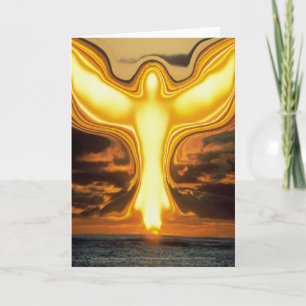 ANGEL of POWER Greeting Card: (Verse on Reverse). Card