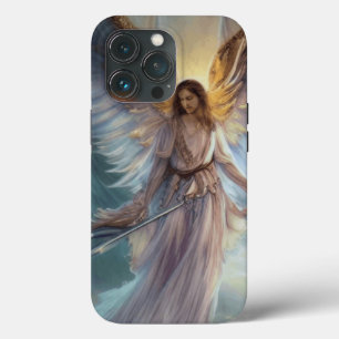 Angel Of Protection In Watercolor Light Blue iPhone 13 Pro Case