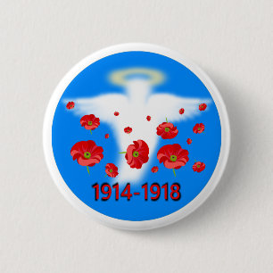 Angel of Remembrance 6 Cm Round Badge