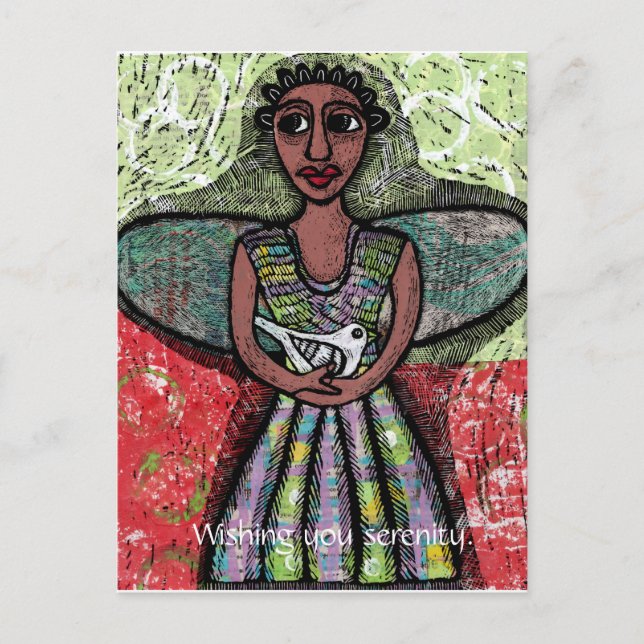 Angel of solidarity holiday postcard (Front)