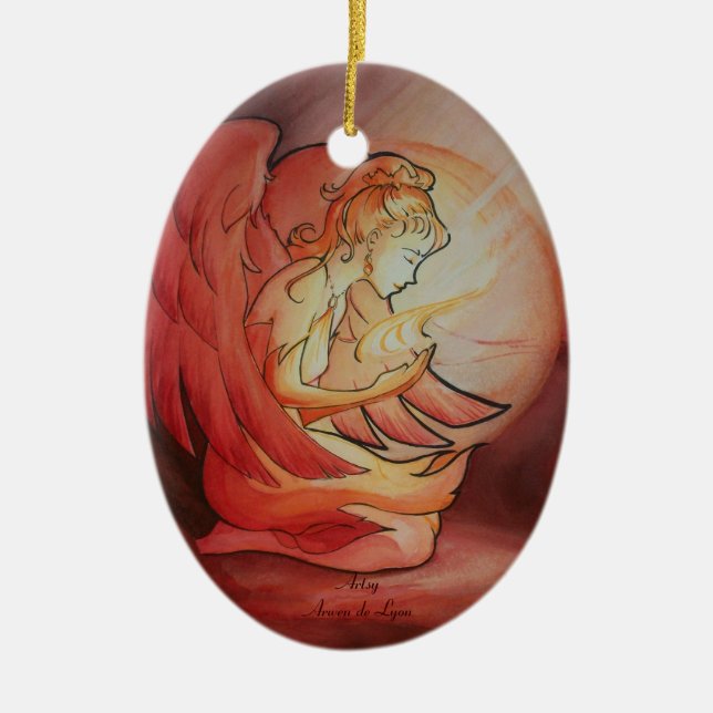 Angel of Spirit Ceramic Tree Decoration (Front)